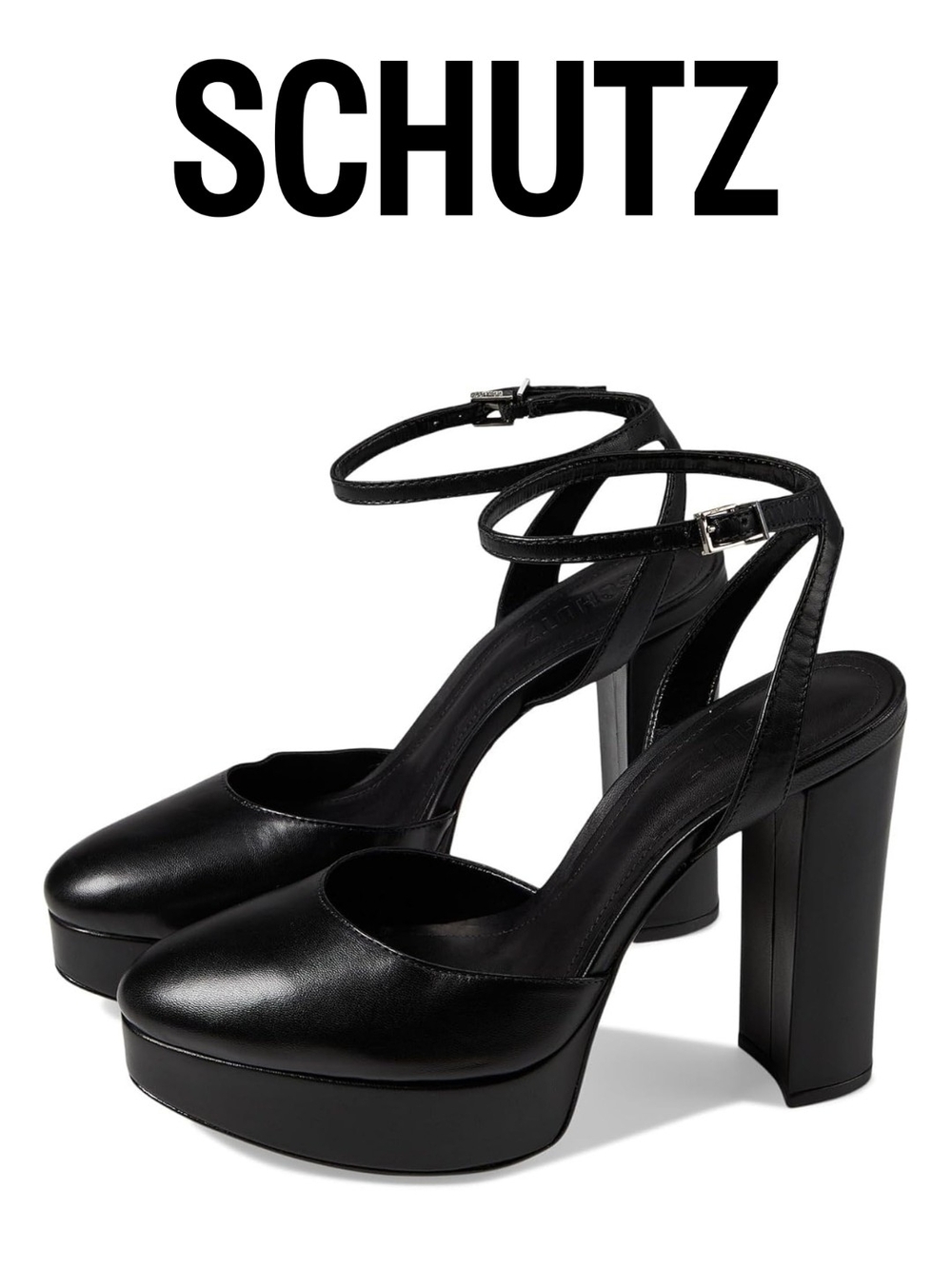 SCHUTZ Women's Mila Platform Pump, Black, Size 8